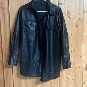 Black Faux Leather Jacket
